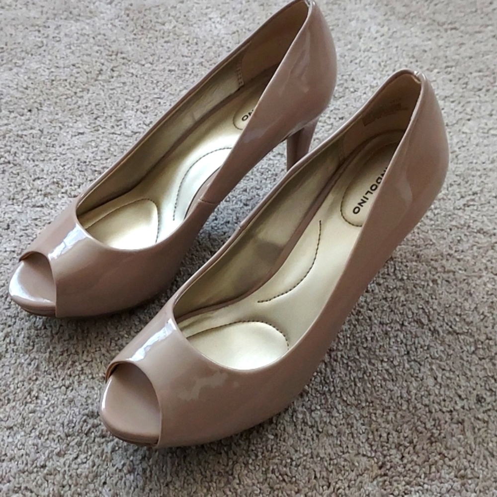 Rainaa Peep Toe Heels